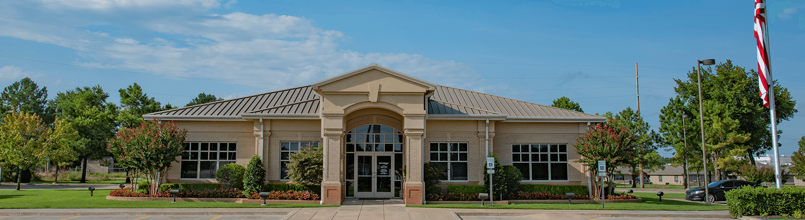 Armstrong Bank building in Muldrow, Oklahoma