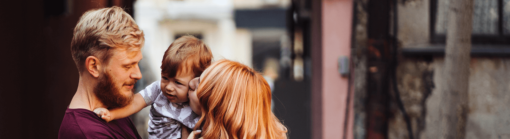 Happy parents with their baby